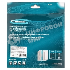 Пильный диск по дереву Gross ф185 х 20 мм, 24 зуба + кольцо 20/16мм