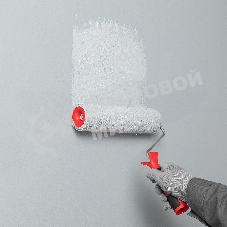 Валик в сборе Matrix полиакрил желтая полоса с двухком.руч., 250мм, ворс 12мм, D 48мм, Dруч.6 мм