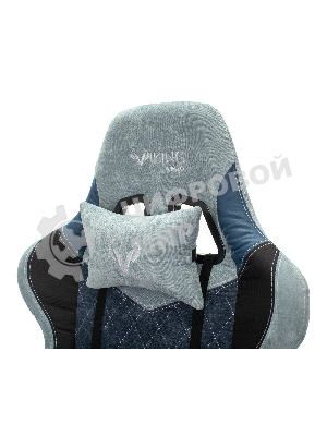 Кресло Бюрократ VIKING 7 KNIGHT BL FABRIC синий, ткань, 120 кг, механизм качания