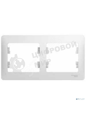 Рамка 2-м Glossa горизонт. белый SchE GSL000102