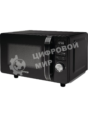 Микроволновая печь Gorenje MO20S4BC черный, 20 л, 700 Вт, переключатели - кнопки, поворотный механизм