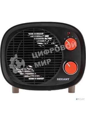 Тепловентилятор Rexant черный, 2000 Вт, 20 м2, термостат