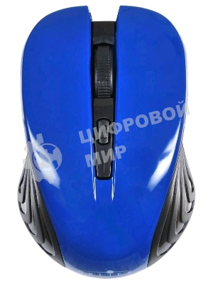 Мышь беспроводная Oklick 545MW черный/синий, 1600 dpi, радиоканал, USB, кнопки - 4