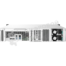 Сетевое хранилище без дисков SMB QNAP TS-832PXU-RP-4G 8-Bay 2U rackmount NAS, AL324 quad-core 1.7 GHz, 1x4Gb DDR4 RAM (max 1x16Gb), SATA 6Gb/s, 2x 10GbE SFP+ LAN, 2x 2.5 GbE LAN, 2xPSU. W/o RAIL-B02