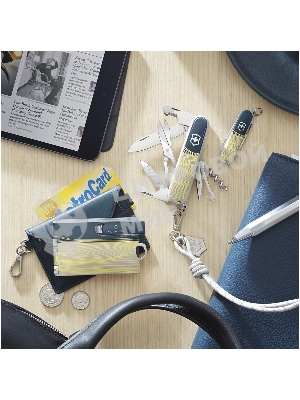 Нож перочинный Victorinox Classic SD New York Style (0.6223.E223) 58мм 7 функций зеленый подар.коробка