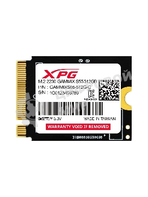 Накопитель SSD ADATA XPG GAMMIX S55, 2000 Gb, PCIe 4.0 x4, M.2 2230, NVMe, R/W 5000/3200, без радиатора