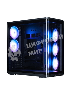 Компьютерный корпус ZALMAN MidTower P60 black (ATX, без БП, 2xUSB 3.0+USB Type C, 5x120мм ARGb) (Zalman P60 Black)