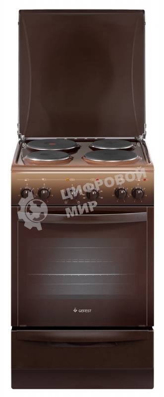Плита электрическая Gefest 5140-01 0001 коричневый, конфорок 4 электрических, духовка 55 л, 50 см x 85 см x 58.5 см