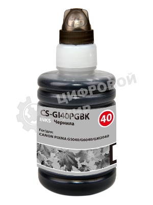 Чернила Cactus CS-GI40PGbK черный140мл для Canon Pixma G5040/G6040/GM2040