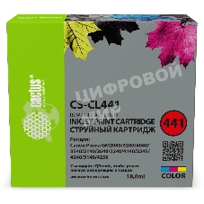 Картридж струйный Cactus CS-CL441 многоцветный (180стр.) для Canon PIXMA MG2140/MG3140