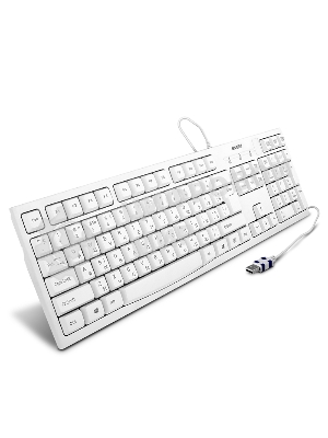 Клавиатура SVEN KB-S300 проводная, USB Type-A, белый
