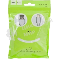 Кабель USB 2.0 HOCO X13, AM/Type-C M, белый, 1м