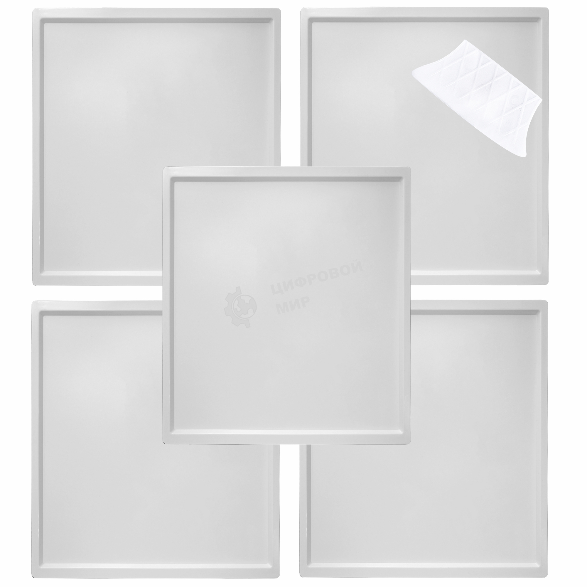 Поддон для пастилы Pullman PL-010203-5 белый 5шт+лопатка универс. прямоугольный р-р 327х288х6,6мм