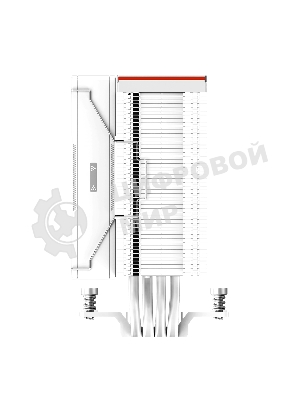 Кулер для процессора PCCooler RZ400 V2 WH белый 120мм алюминий+медь 2000rpm 32db 4-pin 230W 155мм