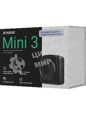 Видеорегистратор Roadgid Mini 3 GPS Wi-Fi черный 2Mpix 1080x1920 1080p 170гр. GPS JIELI5601