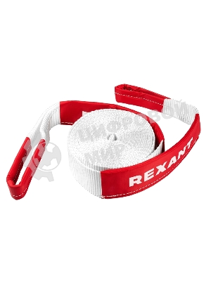 Трос динамический (стропа) Rexant 5т, 6м, белый, в чехле