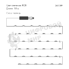 Гирлянда Neon-night смарт Нить из росы с крупными светодиодами 10м, 100LED RGb, IP20, прозрачный провод, USB