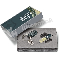 Нож перочинный Victorinox Classic SD New York Style (0.6223.E223) 58мм 7 функций зеленый подар.коробка