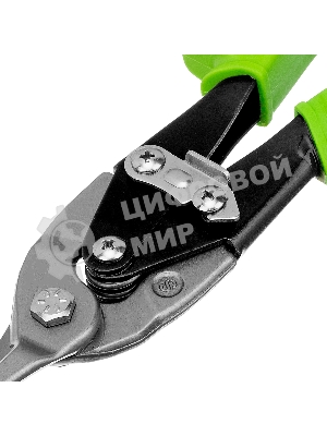 Ножницы по металлу Сибртех, 250 мм, прямой рез, сталь С55,двухкомпонентные рукоятки