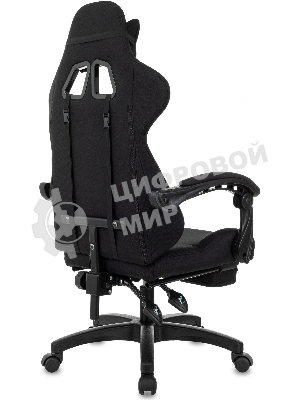 Кресло Zombie Shadow черный/серый, ткань, подставка для ног