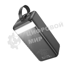 Портативный аккумулятор Hoco J123C, 60000мА·ч, 3A, с дисплеем, черный