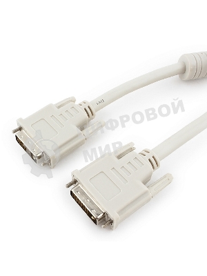 Кабель DVI-D dual link Gembird/Cablexpert CC-DVI2-10M, 25M/25M, 10м, экран, феррит.кольца, пакет