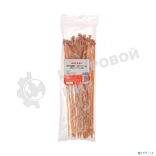 Стяжка кабельная нейлоновая Rexant 300x4,8 мм, коричнево-золотая (RAL8001) (100 шт/уп)