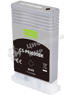 Картридж струйный Cactus CS-PFI030BK PFI-030BK черный (55мл) для Canon imagePROGRAF TA-20/30
