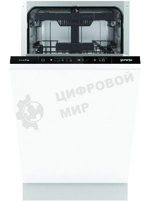 Встраиваемая посудомоечная машина Gorenje GV561D10, узкая, ширина 44.8см, полновстраиваемая, загрузка 11 комплектов