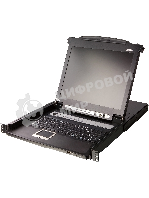 Переключатель-KVM 8-портовый IP с ЖК-дисплеем Slideaway/ATEN SINGLE RAIL 8P PS/2-USB LCDKVMP 17INCH WIH IP