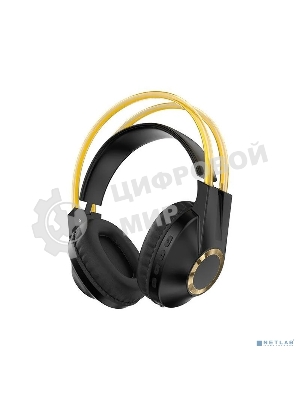 Беспроводные/проводные наушники QUMO Party Rave BT 0078 золотой, накладные, Bluetooth + проводной, до 10 ч
