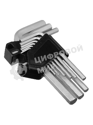 Набор ключей имбусовых Сибртех HEX, 1,5-10 мм, CrV, 9 шт.