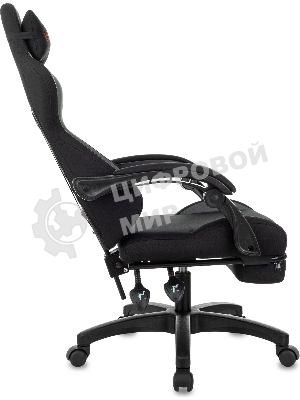 Кресло Zombie Shadow черный/серый, ткань, подставка для ног