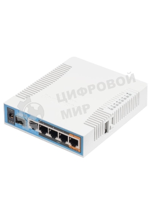 Сетевое оборудование MikroTik RB962UiGS-5HacT2HnT Роутер 2.4+5ГГц, 802.11a/b/g/n/ac, 5x Ethernet 1G, 1x SFP