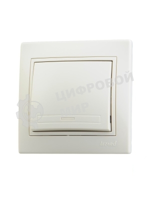 Выключатель LEZARD 701-0303-100серия скр.проводки Мира 1клавиша кремовый со вст.