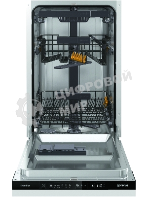 Встраиваемая посудомоечная машина Gorenje GV561D10, узкая, ширина 44.8см, полновстраиваемая, загрузка 11 комплектов