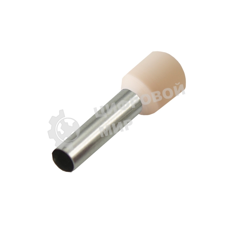 Наконечник штыревой втулочный Rexant изолированный F-18 мм 10 мм² (НШВи 10-18) слоновая кость