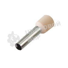 Наконечник штыревой втулочный Rexant изолированный F-18 мм 10 мм² (НШВи 10-18) слоновая кость