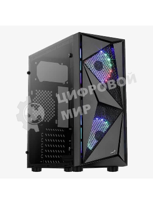 Компьютерный корпус Aerocool/Formula Glider Cosmo V1 без БП, ATX, боковое окно (закаленное стекло), черный