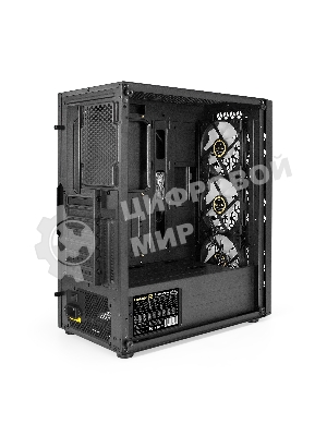 Компьютерный корпус Miditower ExeGate EVO-9202-NPX600 (ATX, БП 600NPX с вент. 12 см, с окном, 1*USB+1*USB 3.0, аудио, 3 вент. 12см с RGb подсветкой)
