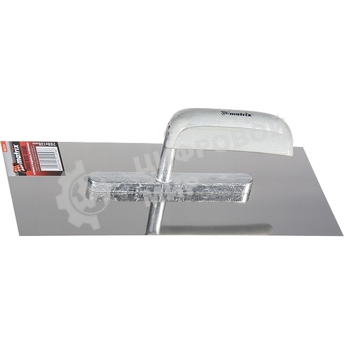 Гладилка Matrix из нержавеющей стали, 280x130 мм, деревянная ручка