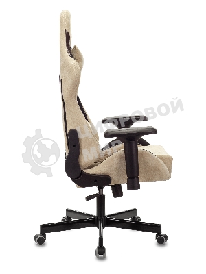 Кресло игровое Бюрократ VIKING 7 KNIGHT BR FABRIC коричневый текстиль/эко.кожа крестовина металл/пластик