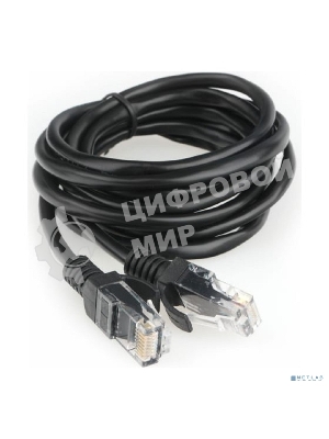 Патч-корд CCA light UTP Гарнизон PC-UTP-5e-2-BK cat.5e, 2м, литой, многожильный черный