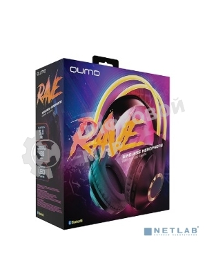 Беспроводные/проводные наушники QUMO Party Rave BT 0078 золотой, накладные, Bluetooth + проводной, до 10 ч