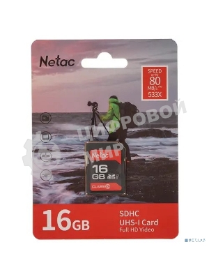 Флеш карта SDHC 16Gb Netac P600 NT02P600STN-016G-R
