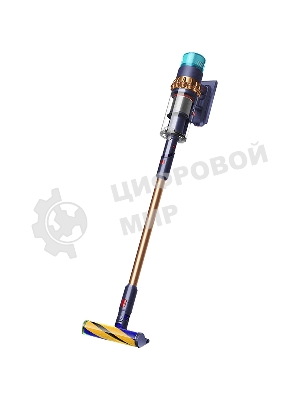 Пылесос вертикальный Dyson SV23 GEN5 DT ABS желтый/синий, питание от аккумулятора, 262 Вт, уборка сухая, пылесборник 0.77 л, работа от АКБ max 70 мин.