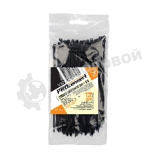 Хомут-стяжка кабельная нейлоновая PROconnect 150 x2,5 мм, черная, упаковка 100 шт.