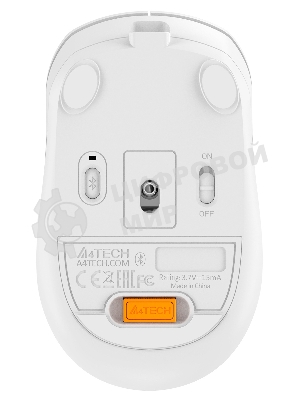 Мышь беспроводная A4Tech Fstyler FB10C белый/серый, 2000 dpi, радиоканал, Bluetooth, USB, кнопки - 4