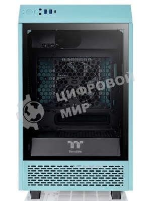 Компьютерный корпус Thermaltake The Tower 100 Turquoise черный без БП miniITX 1x120мм 3x140мм 2xUSB 3.0 audio bott PSU