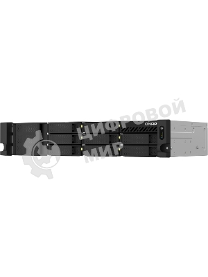 Сетевое хранилище SMB QNAP TS-873AeU-RP-4G NAS 8 HDD trays, 2x 2.5 GbE. 64-bit 4-core AMD V1500B 2,2 GHz, 4 Gb. RAM (1*4 Gb) up to 32Gb (2*16 Gb), 2 x M2 2280 (PCIe Gen3 x 1), 2xPSU W/o rail kit RAIL-B02